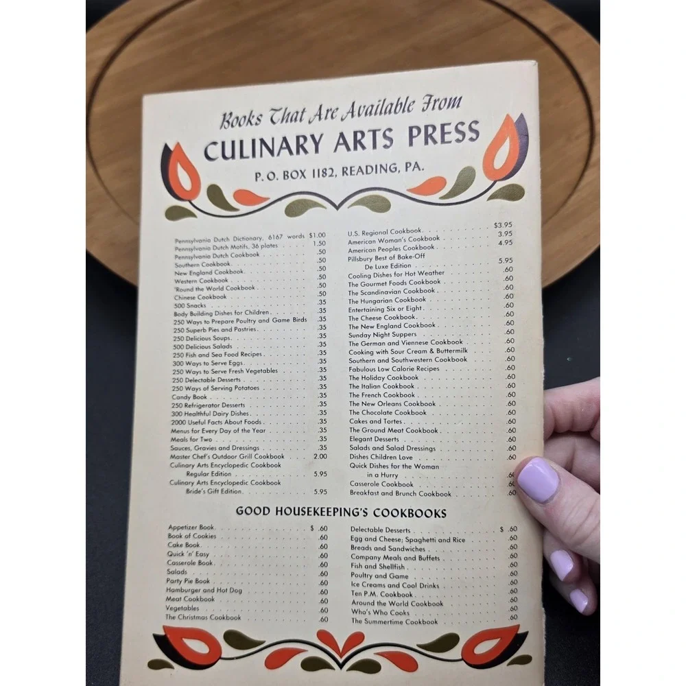 Vintage Pennsylvania Dutch Cookbook Fine Old Recipes Settlers PA 1960‎
